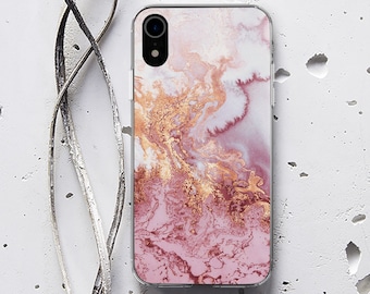 Pink Marble iPhone 13 Pro Max Silicone Case Gold Paints iPhone 13 Pro Cover iPhone 13 Mini Case Stone iPhone 12 Pro Case iPhone 12 WC1559