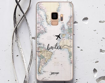 World Map Samsung Galaxy S21 Plus Case Plane Samsung Galaxy S21 Ultra Case Your Name Samsung Note 20 Case Samsung Note 20 Ultra Case WC1557