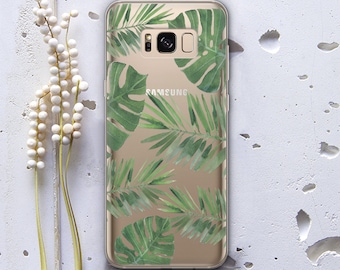 Tropical Leaves Case for Samsung S10e Case for Samsung S10 Case for Samsung Galaxy S9 Plus Case Palm Galaxy Note 9 Transparent S8 S7 WC1060