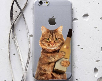 Drunk Cat iPhone 13 Case iPhone 13 Pro iPhone 13 Pro Max Case iPhone 13 Mini Case Cute Cat iPhone 12 Pro Case iPhone 12 Pro Max Case WC1068