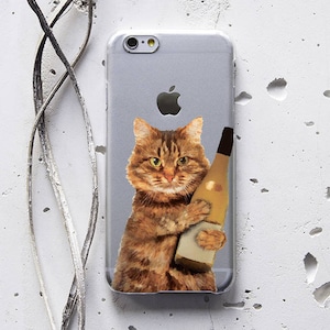 Drunk Cat iPhone 6 Case Cats iPhone XR XS Max Case Colorful iPhone X Cover Phone Case iPhone se 2 Case Silicone Case iPhone 8 Plus WC1068