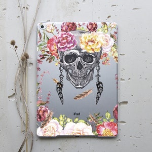 Skull Flower iPad 6 Case iPad 2 Case iPad 4 Case iPad Mini 5 Case iPad Mini 3 iPad 4 Mini iPad Air 3 Case iPad Pro 9.7 Case Hard Case WC4041