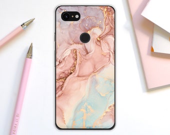 Pink Marble Google Pixel 6 Pro Case Google Pixel 6 TPU Cover Pixel 5 5G Case Google Pixel 5 Clear Case Pixel 4A 5G Google Pixel 4A WC1573