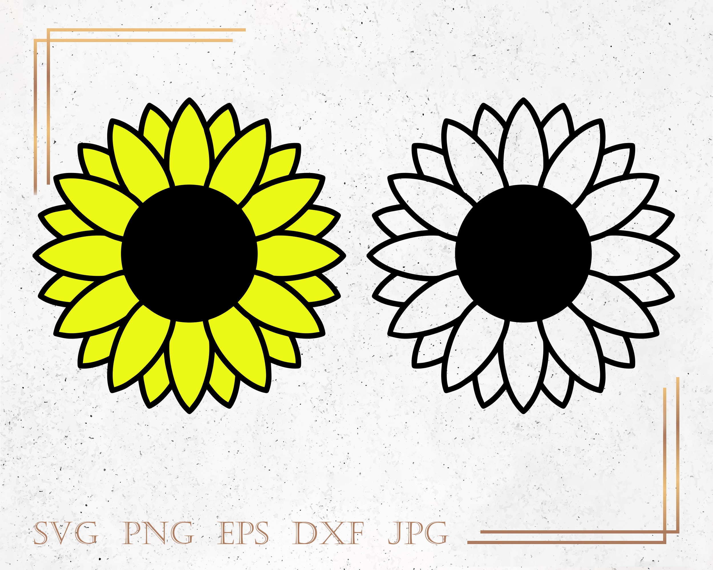 Download Sunflower Svg Flower Svg Sunflower Silhouette Summer Svg ...