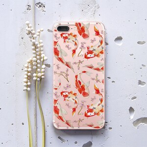 Koi Fish Case Phone iPhone XS Max XR X 6 Plus Case iPhone X Case iPhone Case 6s Case for Samsung Galaxy S6 Case S6 Edge iPhone se 2 WC1223 image 4