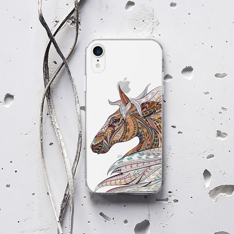 Horse iPhone XS Max Case iPhone X XR Pixel 3a Samsung Galaxy S8 Case iPhone XR Clear Case iPhone 6s Silicone iPhone 8 Case iPhone 7 WC1136 Bild 1