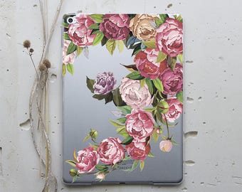 Peonies 6th Gen iPad Mini Case iPad Pro 11.4 2021 Case iPad 8 Gen Case Pink Flowers iPad 10.2 2021 Case Protective iPad Gift Case WC4014