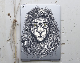 Hipster Lion Case iPad Case iPad Mini 5  iPad 12.9 iPad Air 3 iPad Air 2 Case Animal iPad Cover iPad Pro 9.7 iPad 4 Case iPad 3 WC4008