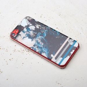 Black Marble iPhone XR XS Max Case Watercolor Case iPhone 6 Case iPhone 8 Case Mist iPhone Plus Case iPhone X Galaxy S9 Gift For Her WC1115 image 2
