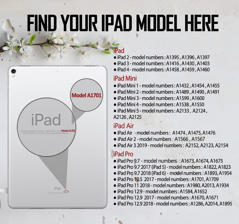 Pink Flowers iPad 11 Pro 10.5 Case 2019 iPad Mini 5 Hard Case Etsy