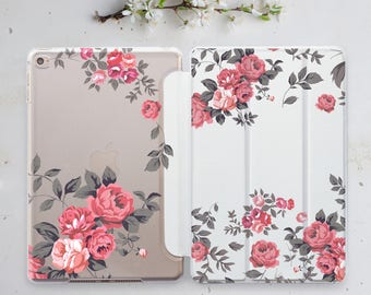 Floral iPad Mini Case Flowers iPad Mini 3 iPad Air 2 Case iPad Mini Cover iPad Mini 4 iPad 9.7 2017 Smart Cover iPad Hard Smart Case WC4511