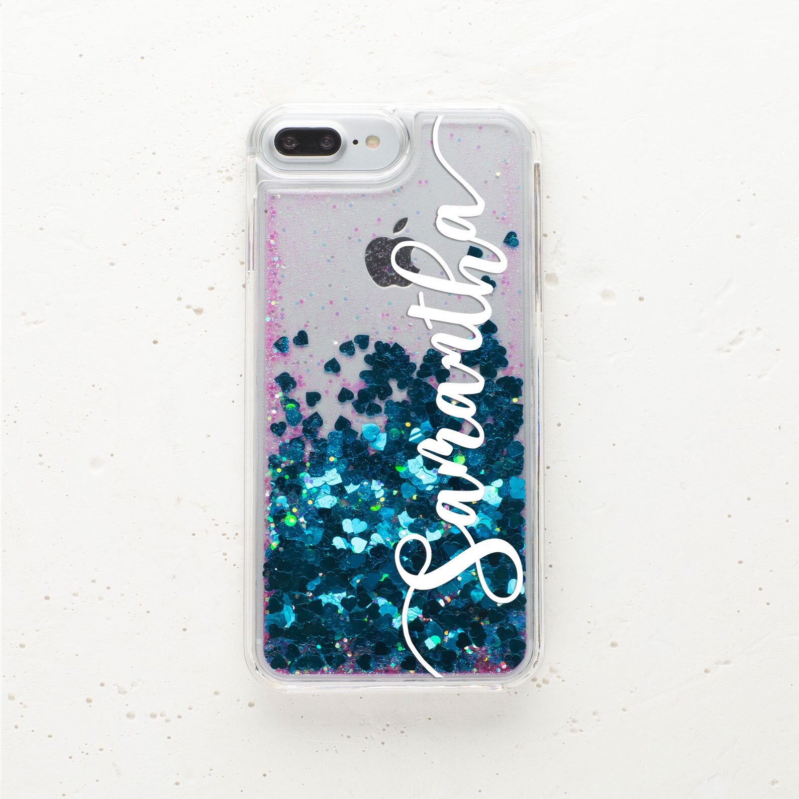 Liquid Glitter iPhone X Case Monogram iPhone 8 Plus Case Etsy