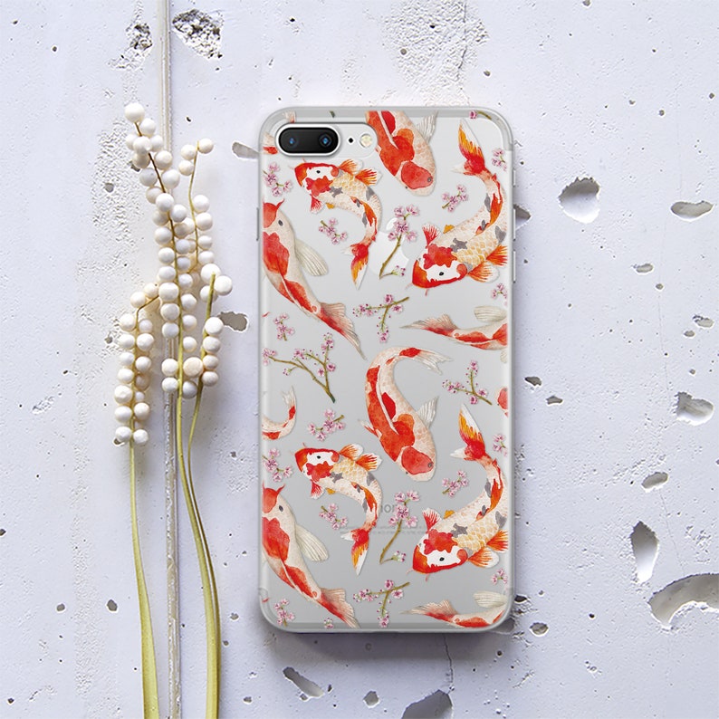 Koi Fish Case Phone iPhone XS Max XR X 6 Plus Case iPhone X Case iPhone Case 6s Case for Samsung Galaxy S6 Case S6 Edge iPhone se 2 WC1223 image 3