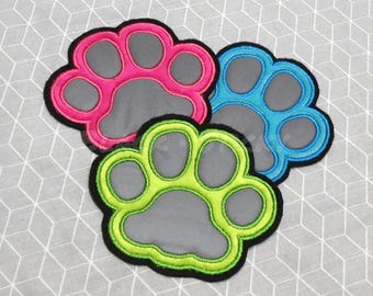 Embroiderd Soft Minky Reflex Paw Patch