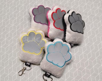 Squishy Reflex Keychain Paw with Lobster Hook