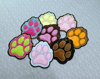 Embroiderd Soft Minky Patch - Canine Paw