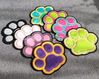 Embroiderd Soft Minky Patch - Paw