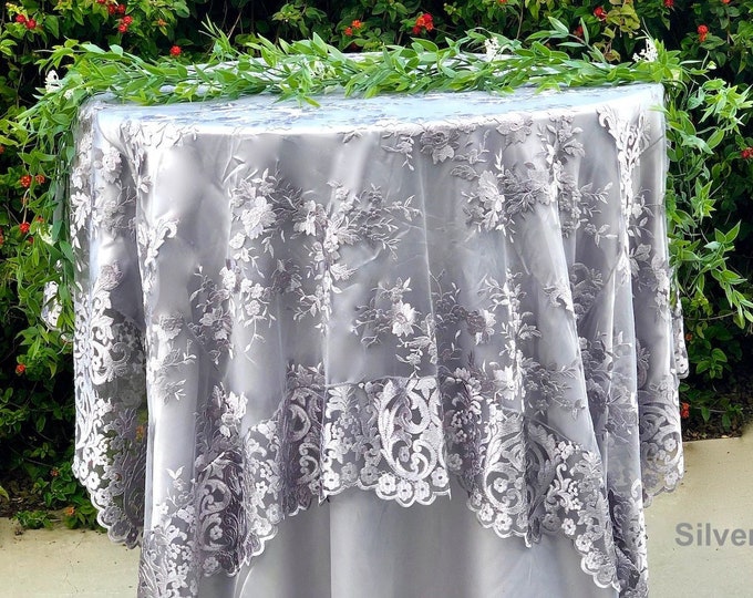 Wedding decor, table cloth, sequin tablecloth, gold sequin tablecloth, wedding table cloth, lace tablecloth, lace table overlay, tablecloth