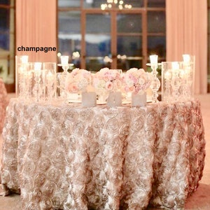 Rosette table cloth, wedding, wedding decor, rosette tablecloth, table runner, table overlay, wedding tablecloth, table cloth, cake table