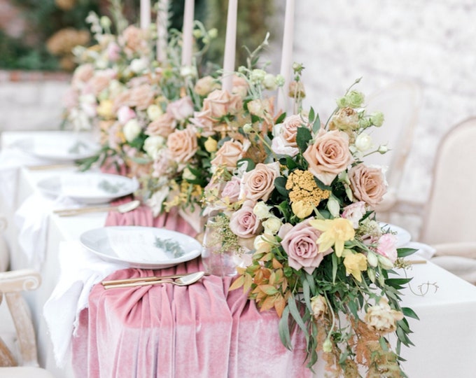 Velvet Table Runner, Valentines Day, Table Runner, Table Runner Wedding, Wedding, V-Day, Event, Table Decor, Home Decor, Decorations, Pink