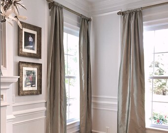 Silk Window Treatments Silk Curtain Panels Silk Drapes Etsy