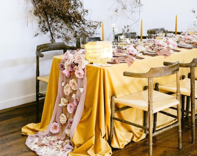 Velvet Table Cloth, Table Runner, Easter Decorations, Wedding, Wedding Decor, Wedding Decorations, Table Runner Boho, Table Cloth, Party