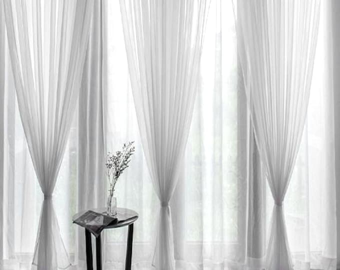 Voile Curtains, Custom Window Curtain Panels, Curtain Panels, Sheer Curtains, Dining Room Curtains, Bedroom Curtains, See Through Curtains