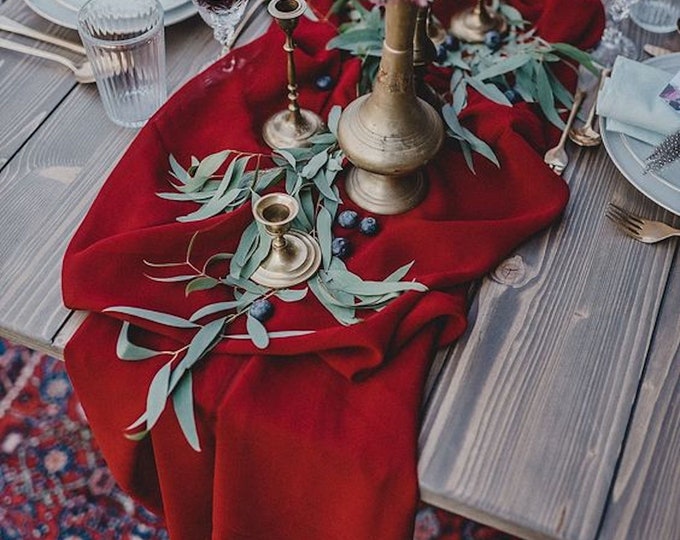 Velvet Table Runner, 4th of July, Table Runner, Table Decor, Fourth of July, Outdoor Party, Table Cloth, Event, Dinner Party, Wedding, Event