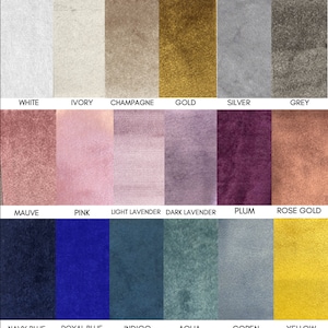 Velvet Sample, Velvet Color Swatch, Custom Velvet Curtains Color Selection