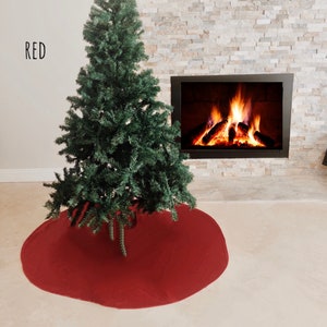 Velvet Tree skirt, Christmas tree skirt, red velvet tree skirt, red velvet, Christmas decor, home decor, holiday, red tree skirt, Christmas image 1