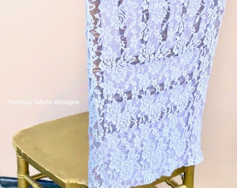 SALE 50 Lace Chair Covers, wedding decor, wedding, chair covers, chair sash, chiffon chair sash, wedding chair covers, chiavari chair cover