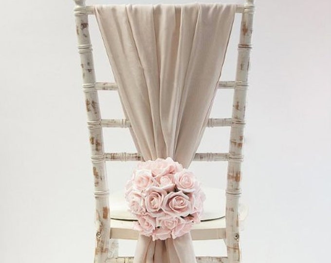 SALE 50 Chair Sash, wedding decor, wedding, chair covers, chair sash, chiffon chair sash, wedding chair covers, chiavari chair cover, white