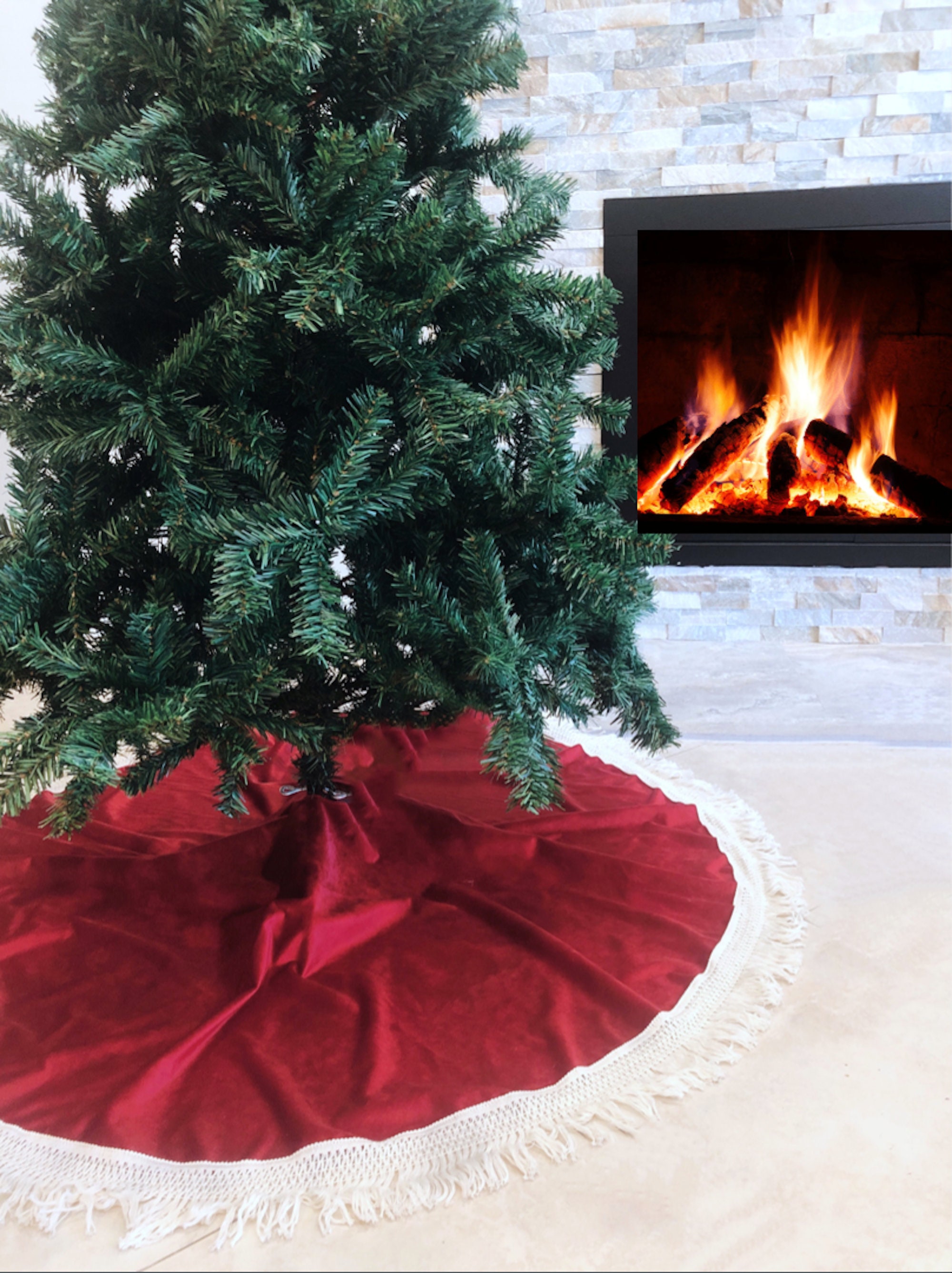 Velvet Christmas Tree Skirt 