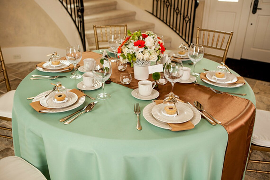 Mint Green Tablecloth Table Cloth Table Runners Wedding Etsy