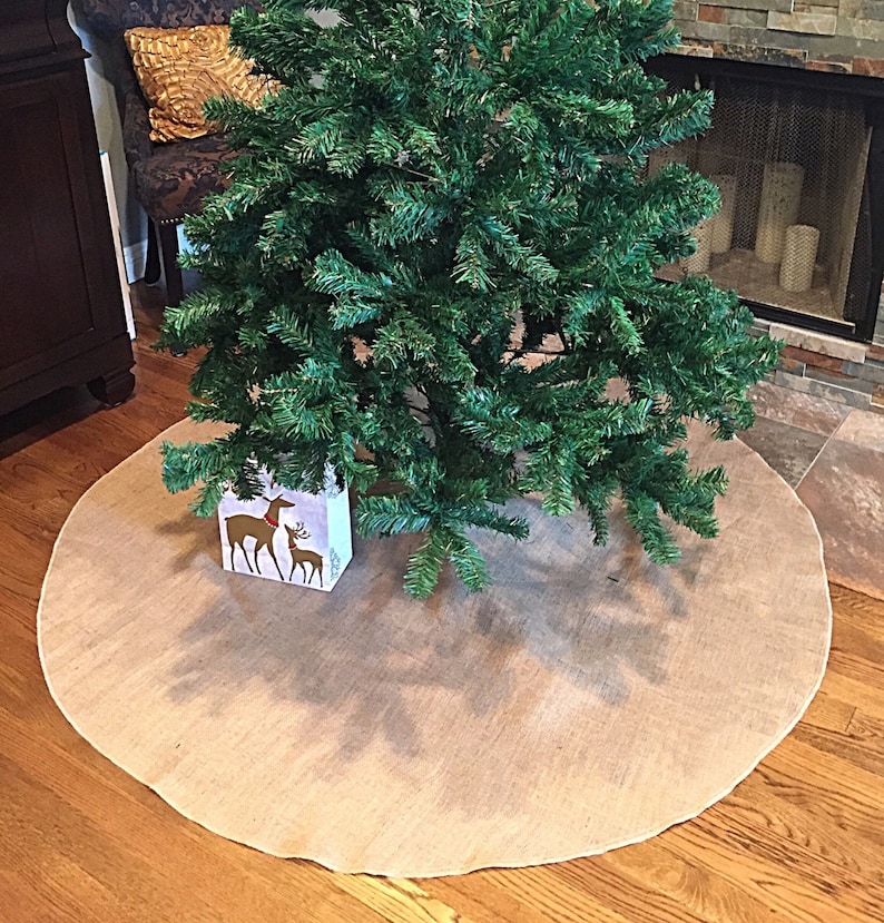 Burlap Christmas Tree Skirt Tree Sack Christmas Tree Skirt Etsy