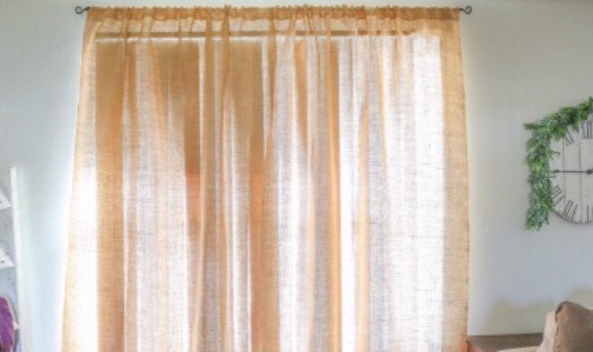 Burlap Window Treatment Curtain Panle Burlap Curtain Curtains