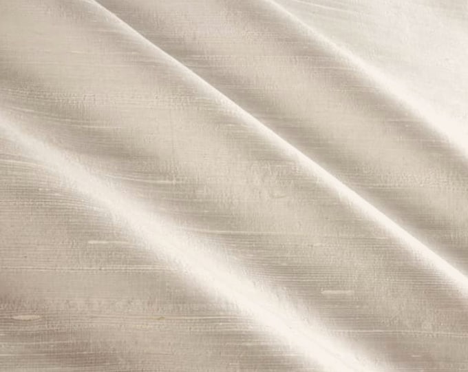 Silk by the Yard, Dupioni Handmade Silk, Fabric by the Yard, Raw Silk, 54" Wide, Natural