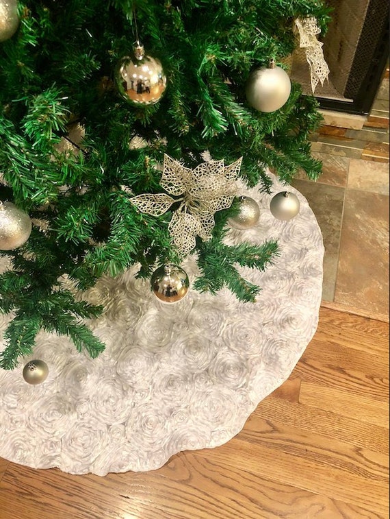 Rosette Christmas Tree Skirt Christmas Tree Skirt Rosette Etsy image 0 - Rosette Christmas Tree Skirt Christmas Tree Skirt Rosette Etsy