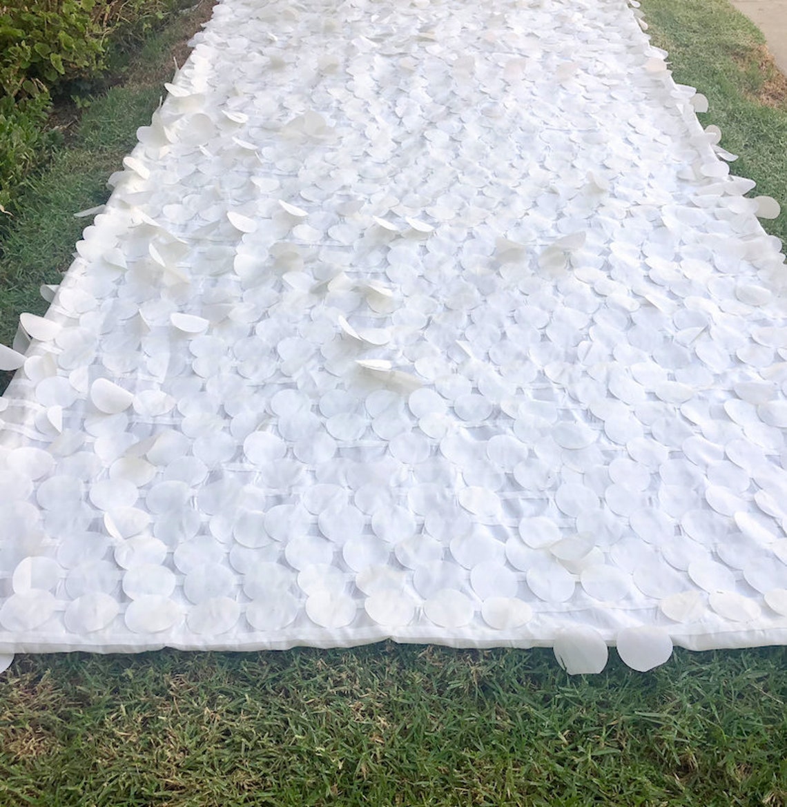 Rose Petal Aisle Runner White Aisle Runner Wedding Aisle Etsy