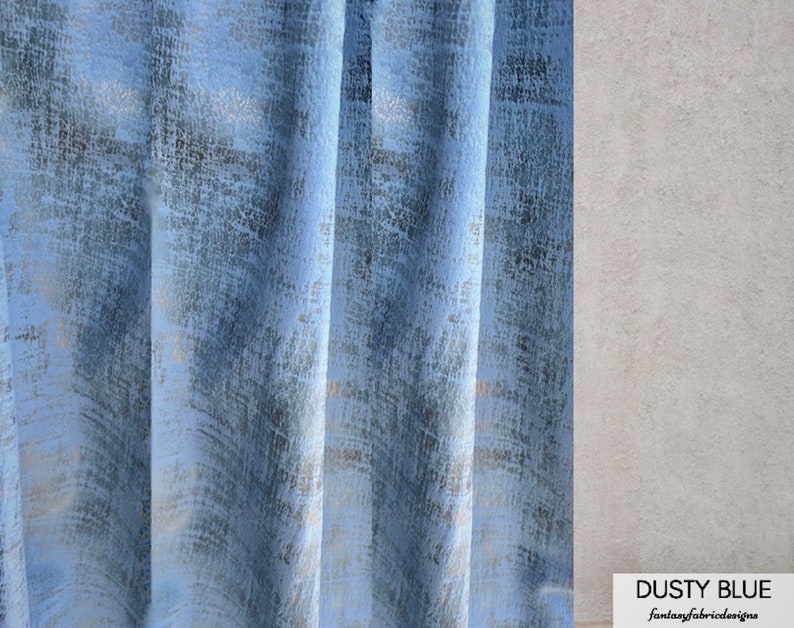 Velvet Jacquard Curtains, Marble, Custom Window Curtain Panels, Curtain Panels, Blackout Curtain, Dining Room Curtain, Bedroom Curtain Drape image 3