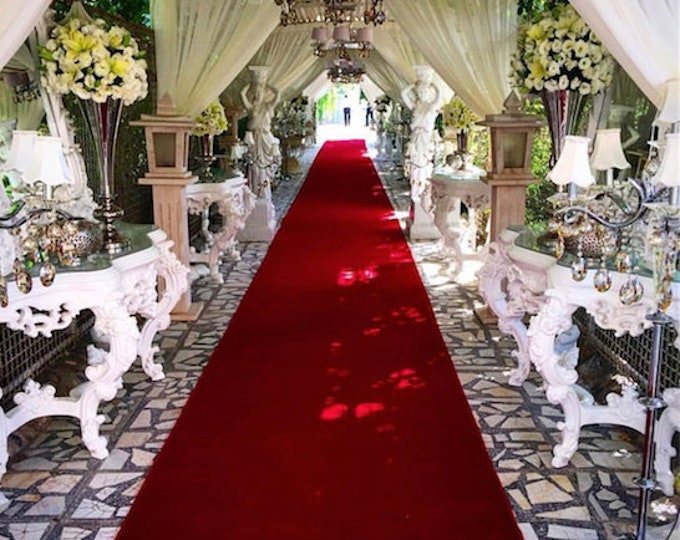 red carpet, red carpet runner, aisle runner, prom, Red velvet, non slip aisle runner, hollywood party, glam events, birthdays, velvet