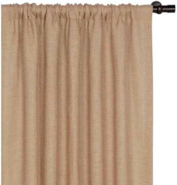 Burlap Curtain Curtains Burlap Drapes Drapery Burlap Etsy