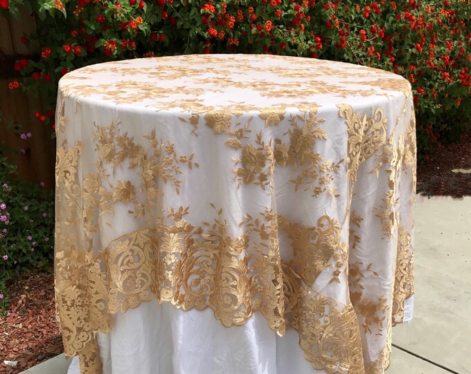 Lace Tablecloth Overlay, New Lace, Wedding Decor, Tablecloth, Table Runner, Party Decor, Special Occasion, Bridal Decor, Home Decor