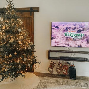 Fringe Tree skirt, Christmas tree skirt, tree skirt, burlap Christmas tree skirt, burlap tree skirt, Christmas decor, tree skirt, burlap image 7