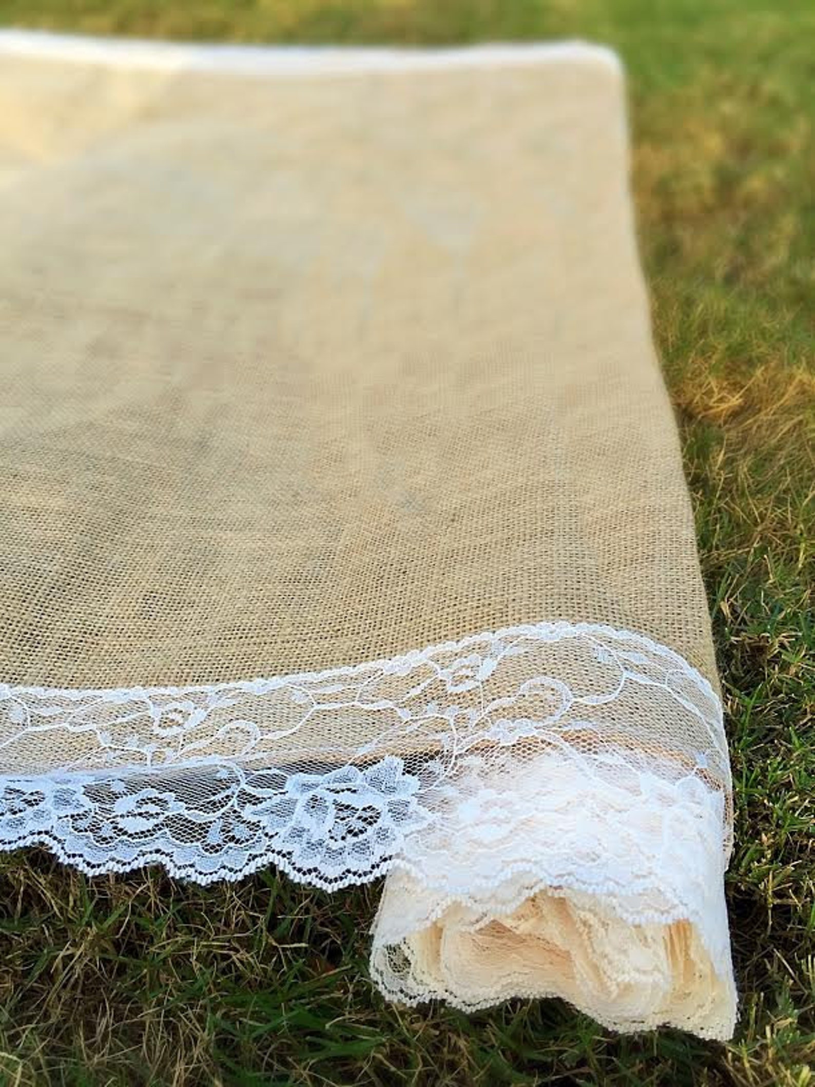 Burlap Lace Aisle Runner Wedding Decor Burlap Aisle Runners Etsy