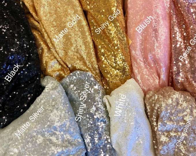 Sequin by the Yard, Fabric by the Yard, Shiny, Yardage, Sparkle, Glitz Mesh Fabric, Crafts, Full Sequins, Party Decor, Arts and Crafts