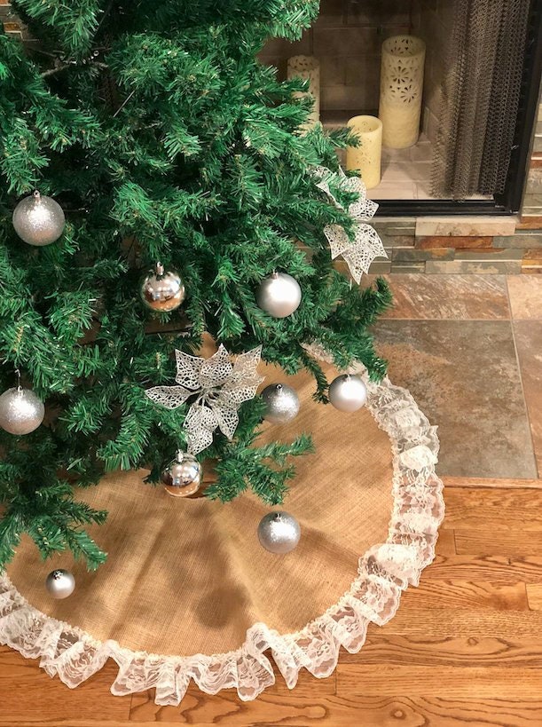 Burlap christmas sale tree