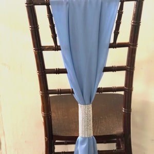 SALE 50 Chair Sashes, wedding decor, wedding, chair covers, chair sash, chiffon chair sash, wedding chair covers, chiavari chair cover, sash image 5