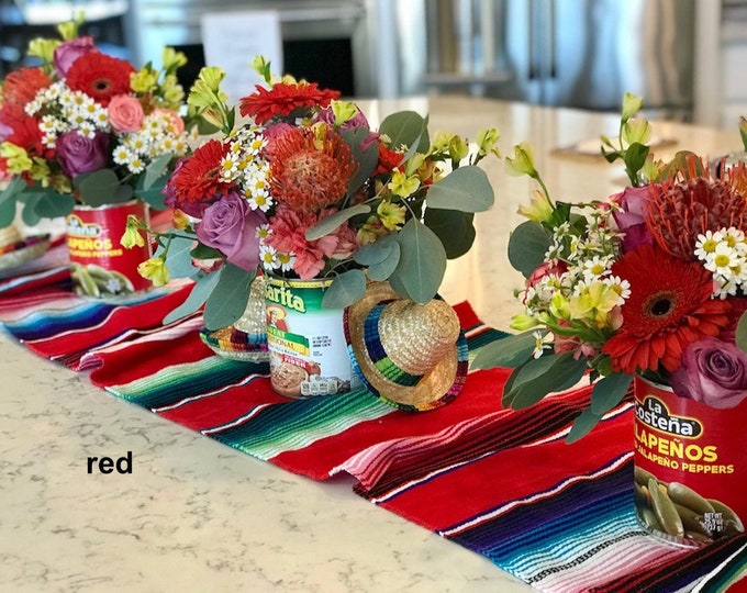 Serape, table runner, Mexican table runner, bohemian decor, fiesta table runner, table runner, day of the dead, Mexican serape, festive