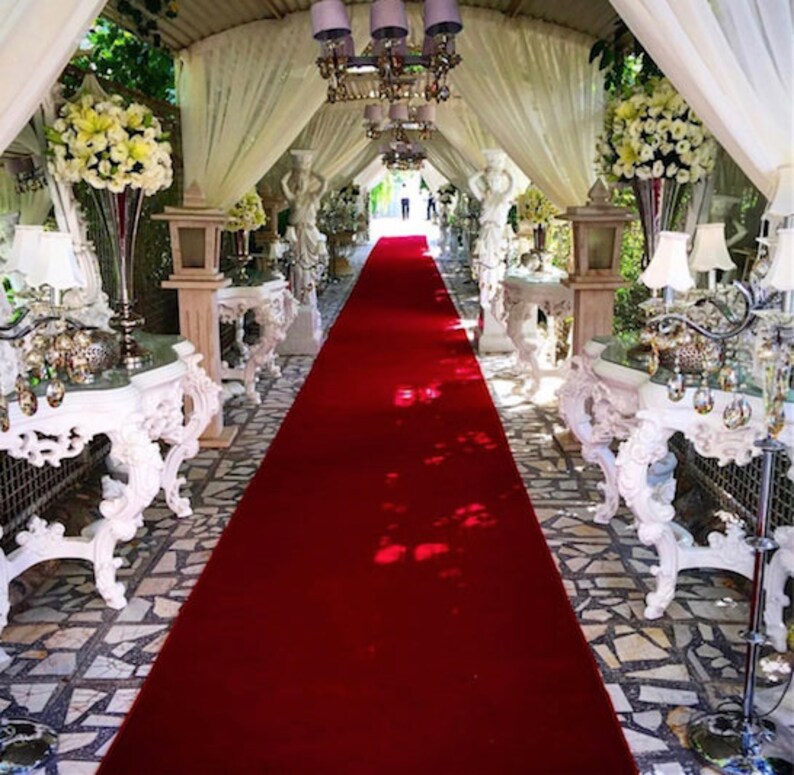 Eliza Hollywood Red Very Long Cheap Wedding Aisle Carpet Runner